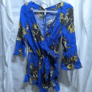 C1 Free People Floral Blouse Sz Uknown